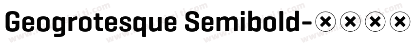 Geogrotesque Semibold字体转换